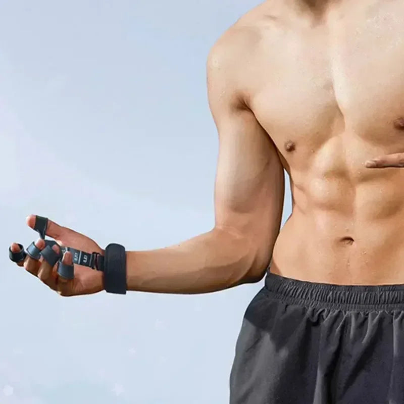 5-Finger Silicone Hand Grip Strengthener Wrist & Finger Exerciser Hand Therapy Trainer