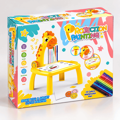 Giraffe Projection Drawing Table for Kids Painting Projector Toy with 12 Color Pens