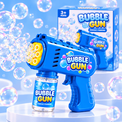 Automatic Bubble Gun for Kids Electric Bubble Blaster Toy with Solution Bottle