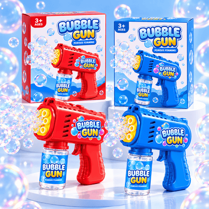 Automatic Bubble Gun for Kids Electric Bubble Blaster Toy with Solution Bottle