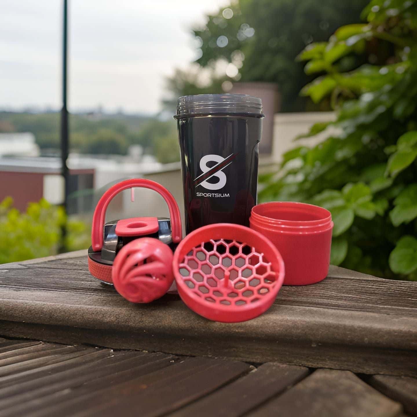 3 in 1 Sportsium Gym Protein Shaker Bottle