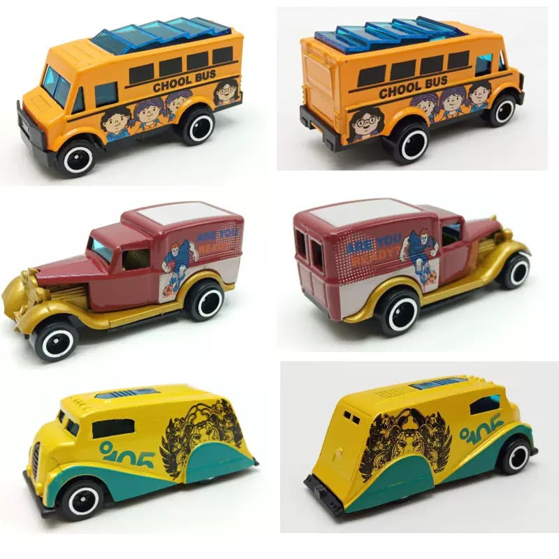 6 Pcs Alloy Die Cast Vehicle Set for Kids – Mini Cars, Bus & Van Toy Pack