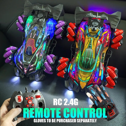4WD RC Stunt Car with Spray, Mecanum Wheels, LED Lights & Sound – 2.4GHz Remote Control Drift Car for Kids