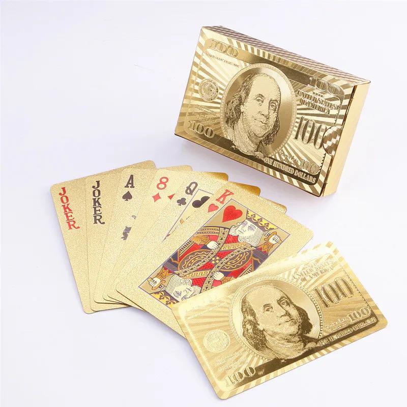 Gold foil Playing Card 24k poker game